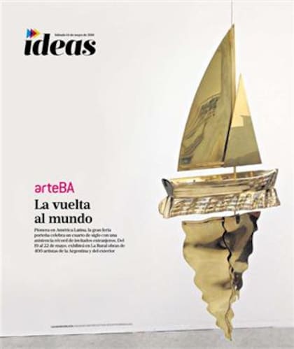 Tapa del suplemento especial de Ideas sobre la 25a edición de arteBA