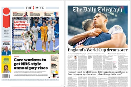 tapas de diarios post Argentina v Inglaterra