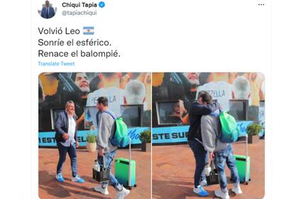 Tapia compartió las imágenes de la recibida a Leo en la AFA