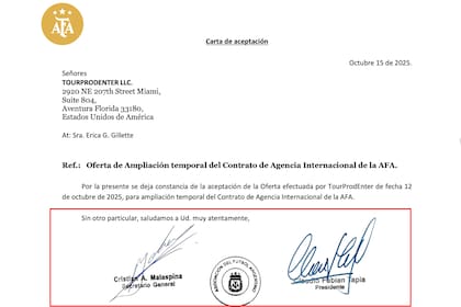 Tapia y Malaspina prorrogaron el contrato con TourProdEnter en octubre de 2025.