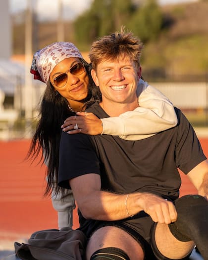 Tara Davis y Hunter Woodhall se conocieron en 2017, cuando ambos estaban en secuandaria