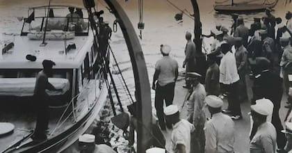 Tareas de rescate de los pasajeros del vuelo 526A de Pan Am (Foto: @eladoquintimes)