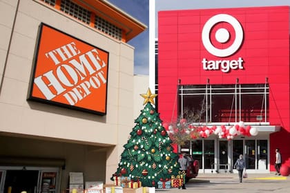 Target y The Home Depot son dos cadenas de minoristas en EE.UU. y ambas venden árboles de Navidad con descuentos especiales esta temporada (The Home Depot Official Website / Target Corporation)