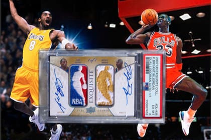 Tarjeta coleccionable firmada por Michael Jordan y Kobe Bryant (Heritage Auctions)