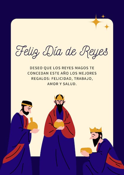 Tarjeta de Día de Reyes para mandar de forma online este lunes 6 de enero