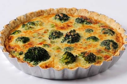 Tarta de brócoli, un vegetal muy rico y saludable.