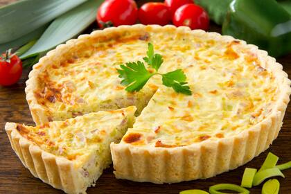 Tarta de queso y salmón