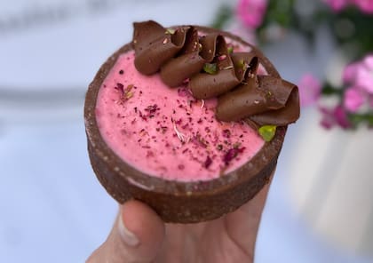 Tartaleta de mousse de frutos rojos