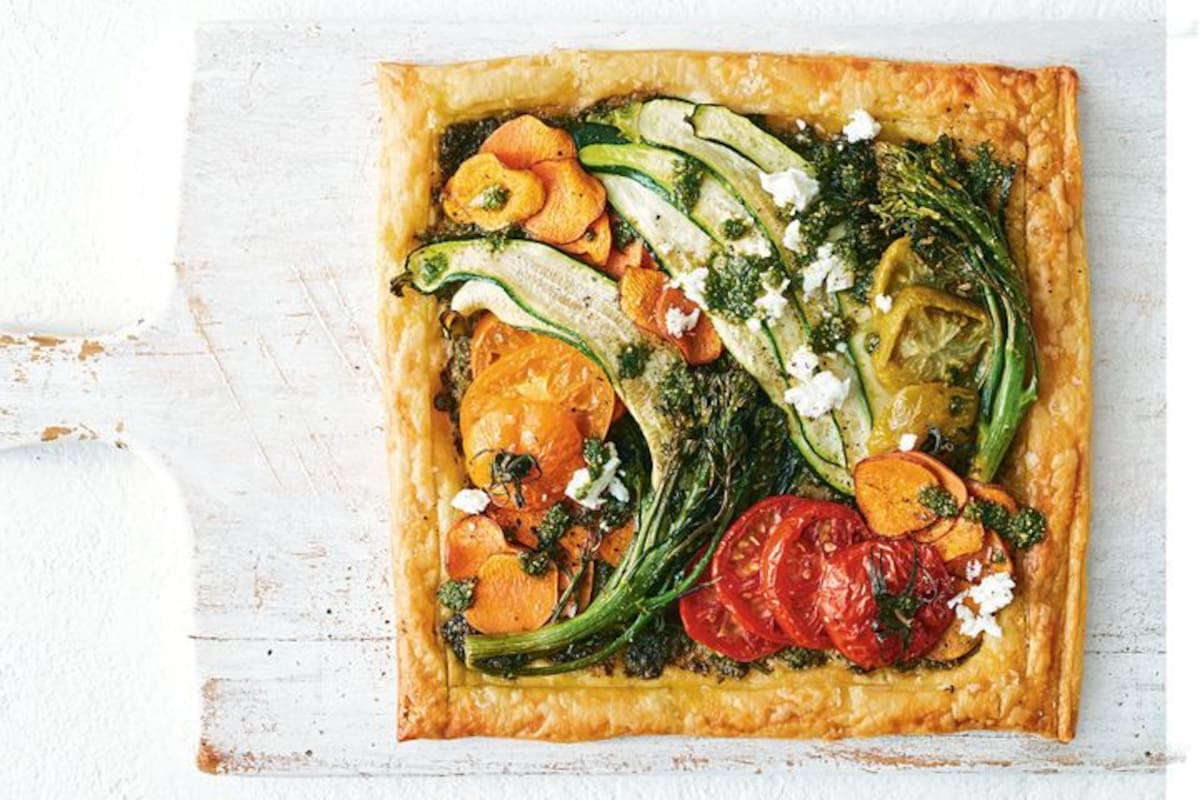 Tartas de verduras con rellenos sin cocción previa.