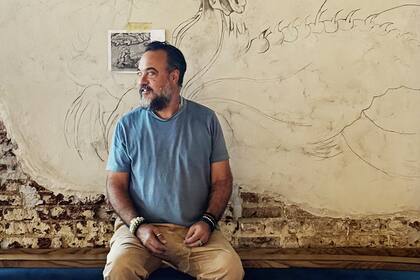 Tato Giovannoni en la sucursal de Florería y Brasero Atlántico de Washington