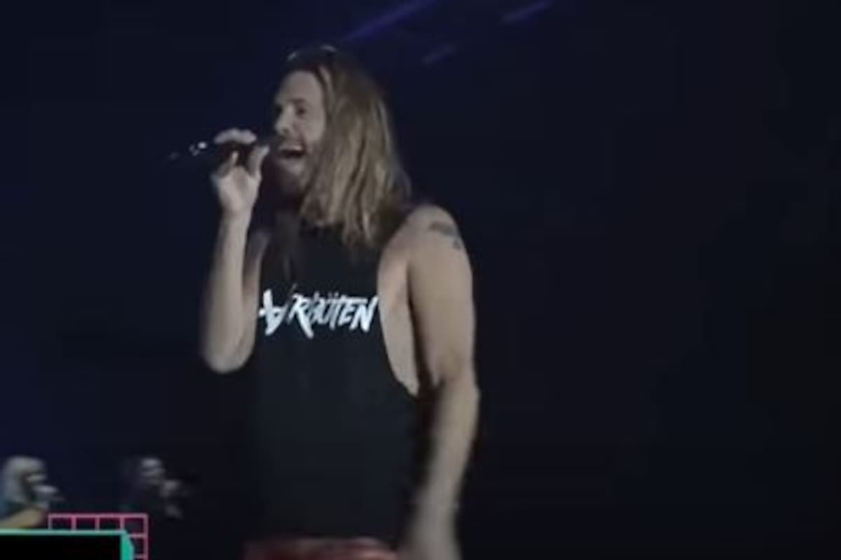 Taylor Hawkins cantó "Somebody to love" durante el Lollapalooza 2022, en Buenos Aires.