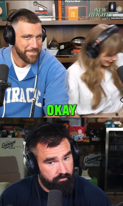 Taylor Swift anuncia su nuevo álbum durante el podcast de su novio, Travis Kelce (Instagram/@newheightshow)