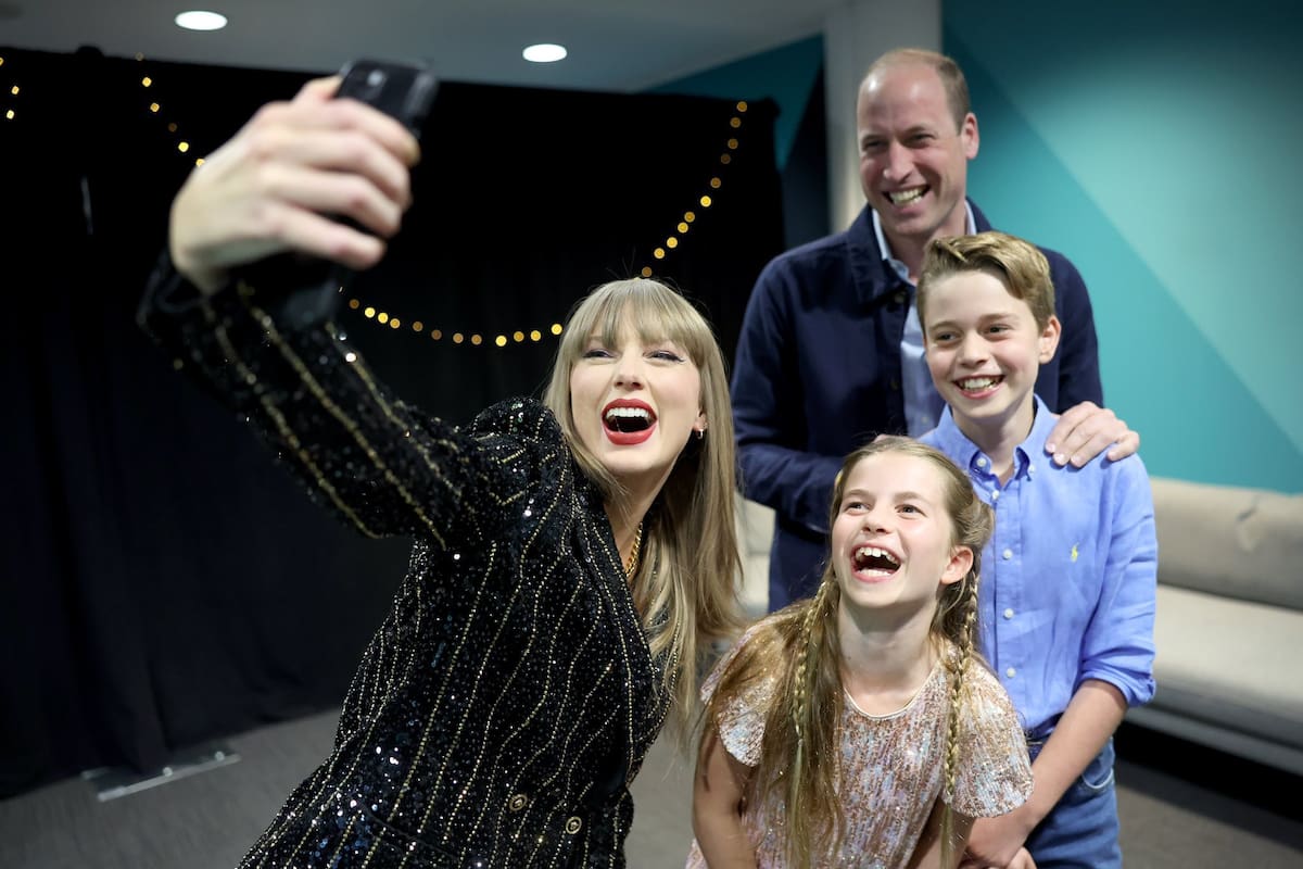 Taylor Swift se saca una selfie con William y sus hijos Guillermo y Charlotte