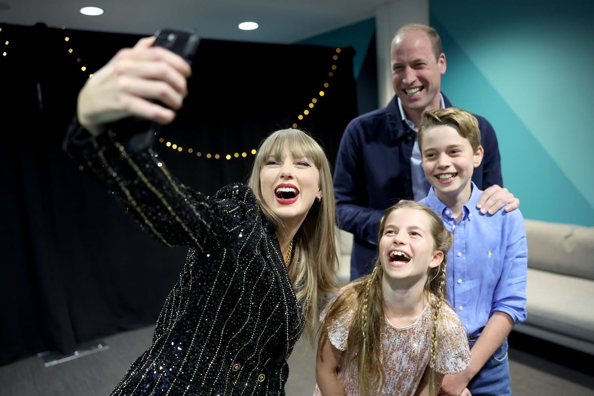 Taylor Swift se saca una selfie con William y sus hijos Guillermo y Charlotte