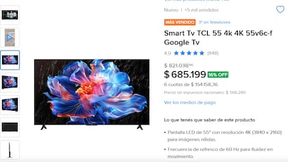 TCL ofrece uno de los precios más bajos del mercado
