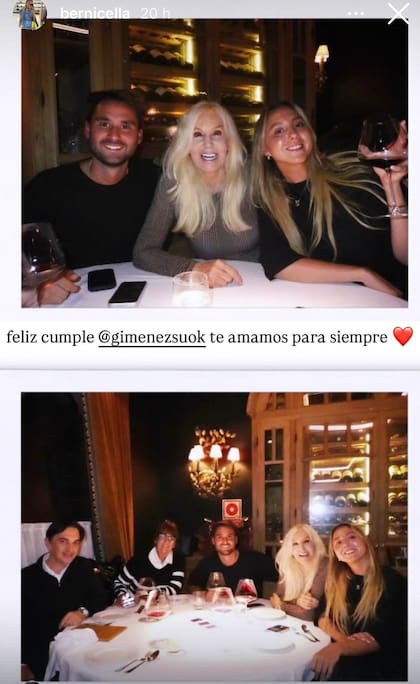 "Te amamos para siempre", escribió Bernarda Cella debajo de una postal del cumpleaños de Susana