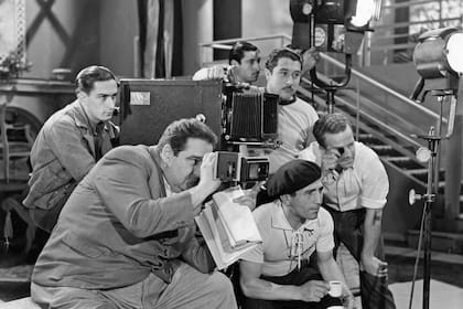 Técnicos de Lumiton durante un rodaje