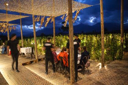 Tegui en SuperUco: 50 cubiertos montados entre los viñedos de la bodega.