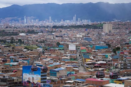 Teleféricos utilizados como transporte público en el barrio de Ciudad Bolívar, en Bogotá