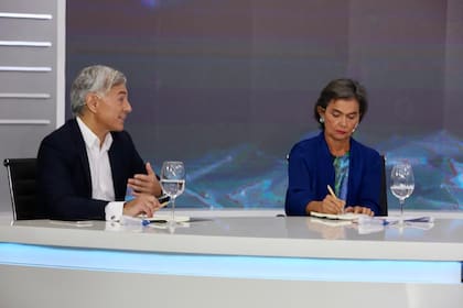 Diego Sobrini (Galeno) y María Eugenia Estenssoro (Equidad)