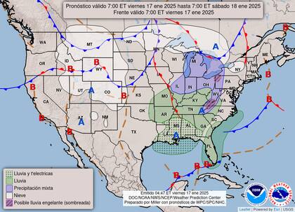 Temperaturas extremadamente bajas, con sensaciones térmicas de hasta -30°C, se esperan en las Llanuras del Norte y el medio oeste este fin de semana, según el NWS