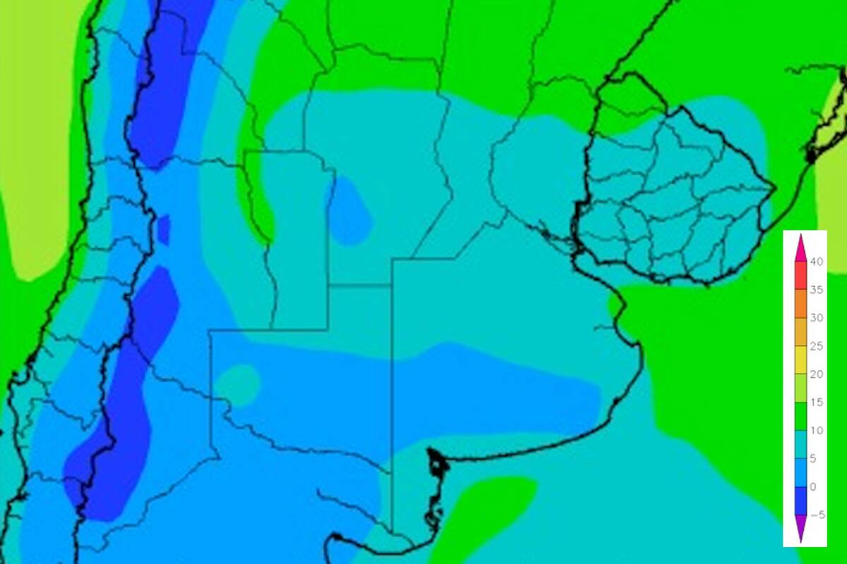 Temperaturas mínimas al 28 de mayo