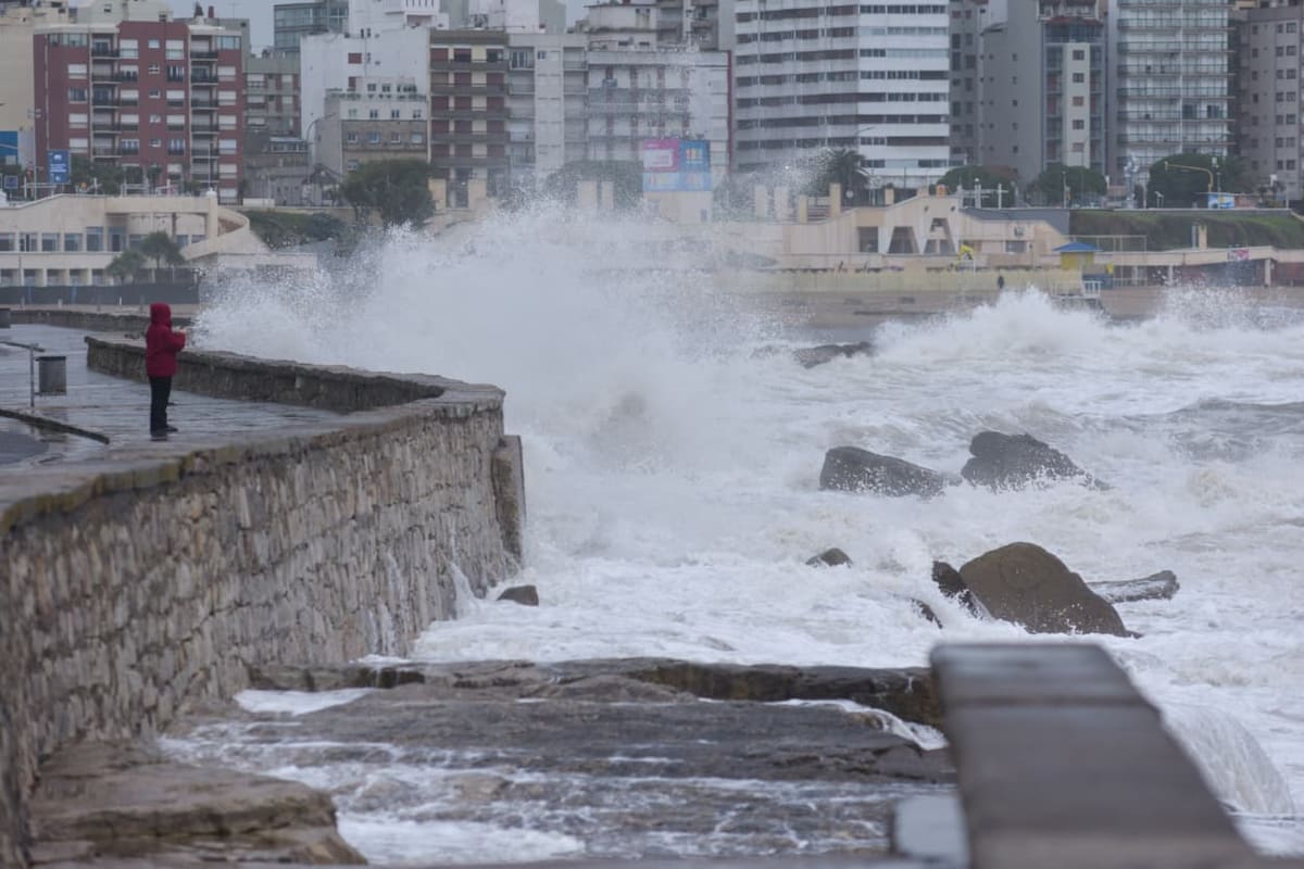 Temporal de viento en Mar del Plata