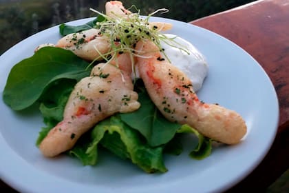 Tempura de langostinos.