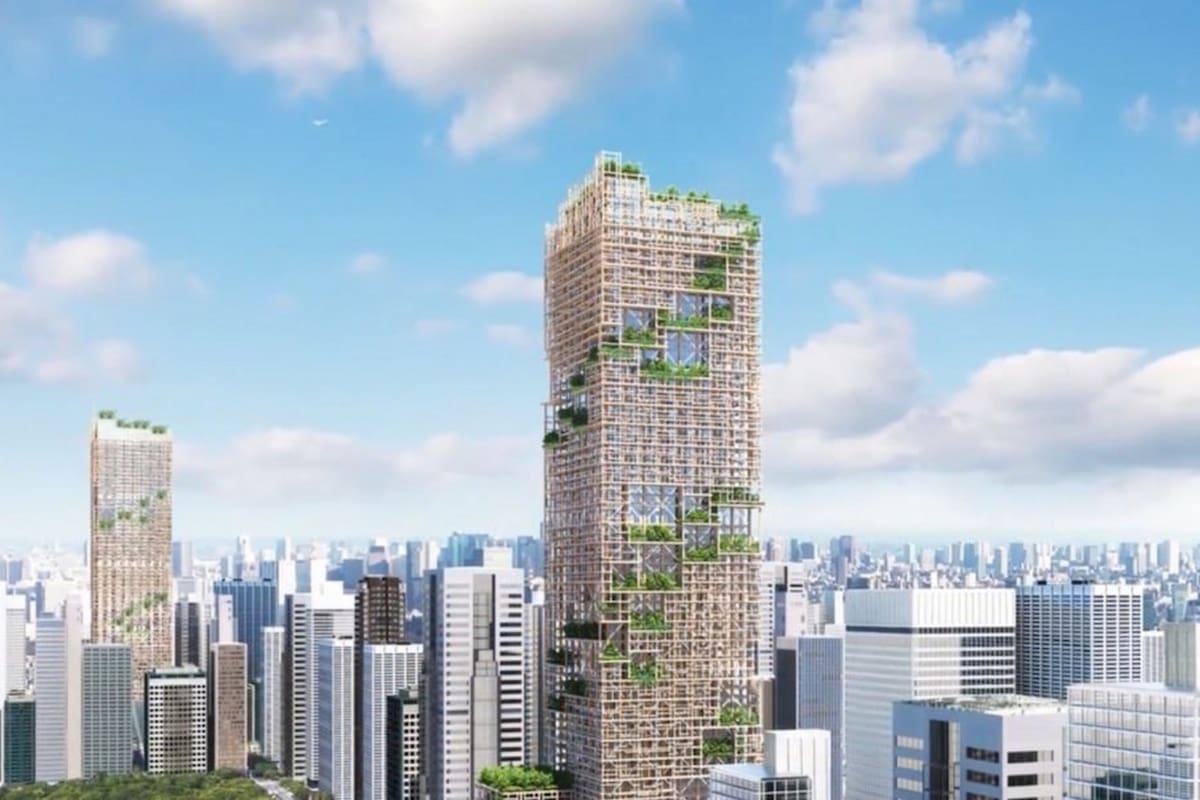 Tendrá 350 metros de altura y será la más alta en su tipo, con una construcción cuya estructura combina nueve partes de madera y una de acero