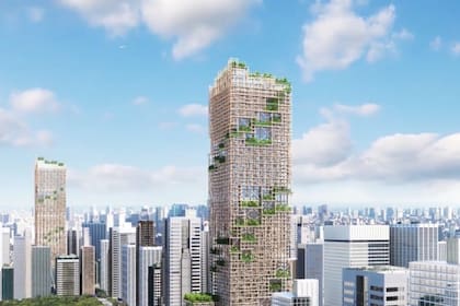 Tendrá 350 metros de altura y será la más alta en su tipo, con una construcción cuya estructura combina nueve partes de madera y una de acero