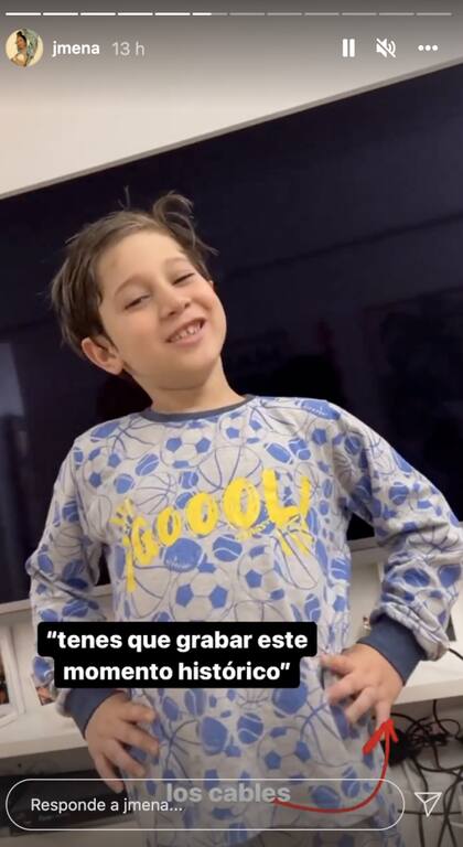 "Tenés que grabar este momento", le dijo Momo a Jimena Barón (Crédito: Instagram/@Jmena.Baron)