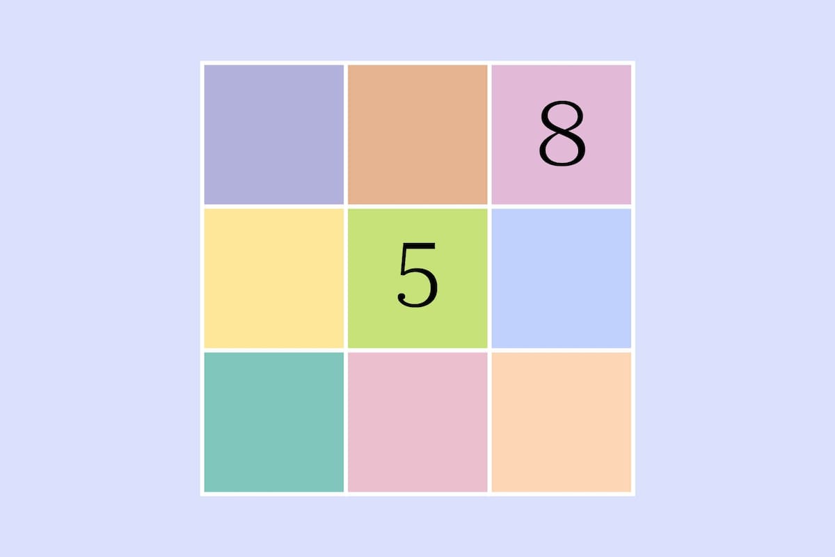 Tenés que usar los números del 1 al 9 una sola vez. Como ayuda ya hemos colocado dos