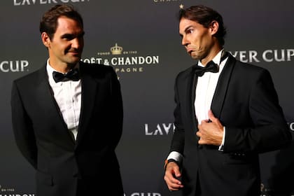 Tenis de lujo: Federer y Nadal, en la presentación de la Laver Cup, en Ginebra