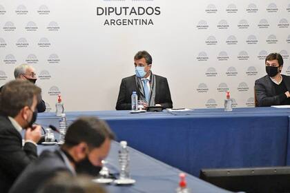 Sergio Massa, durante la última reunión de Labor Parlamentaria. No hubo acuerdo y la oposición espera una nueva convocatoria al diálogo
