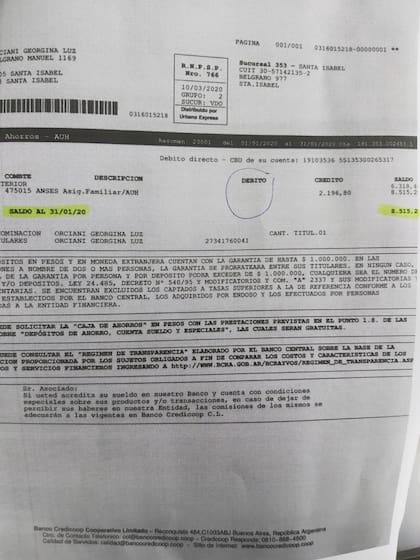 Tercer y cuarto depósito por AUH