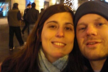 Tere y Pablo paseando por Tbilisi.