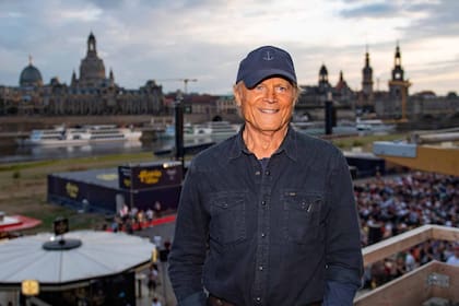 Terence Hill de visita en el Filmnächte de Dresden, en 2019.