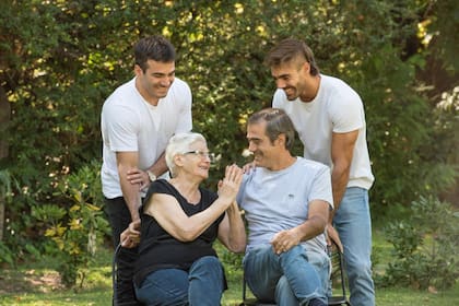 Teresa Barbera con sus nietos, la cuarta generación de la familia que lleva hoy el timón de esta empresa familiar fundada por su madre Fernanda en 1948