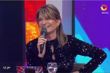 Teresa Calandra se tentó al aire en Los 8 escalones por una pregunta sobre Luis Miguel: “Es muy fuerte esto”