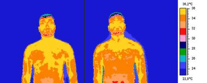 Termografía de un chico antes y después de resolver de modo empático un dilema moral y sacrificarse para salvar a un bebe