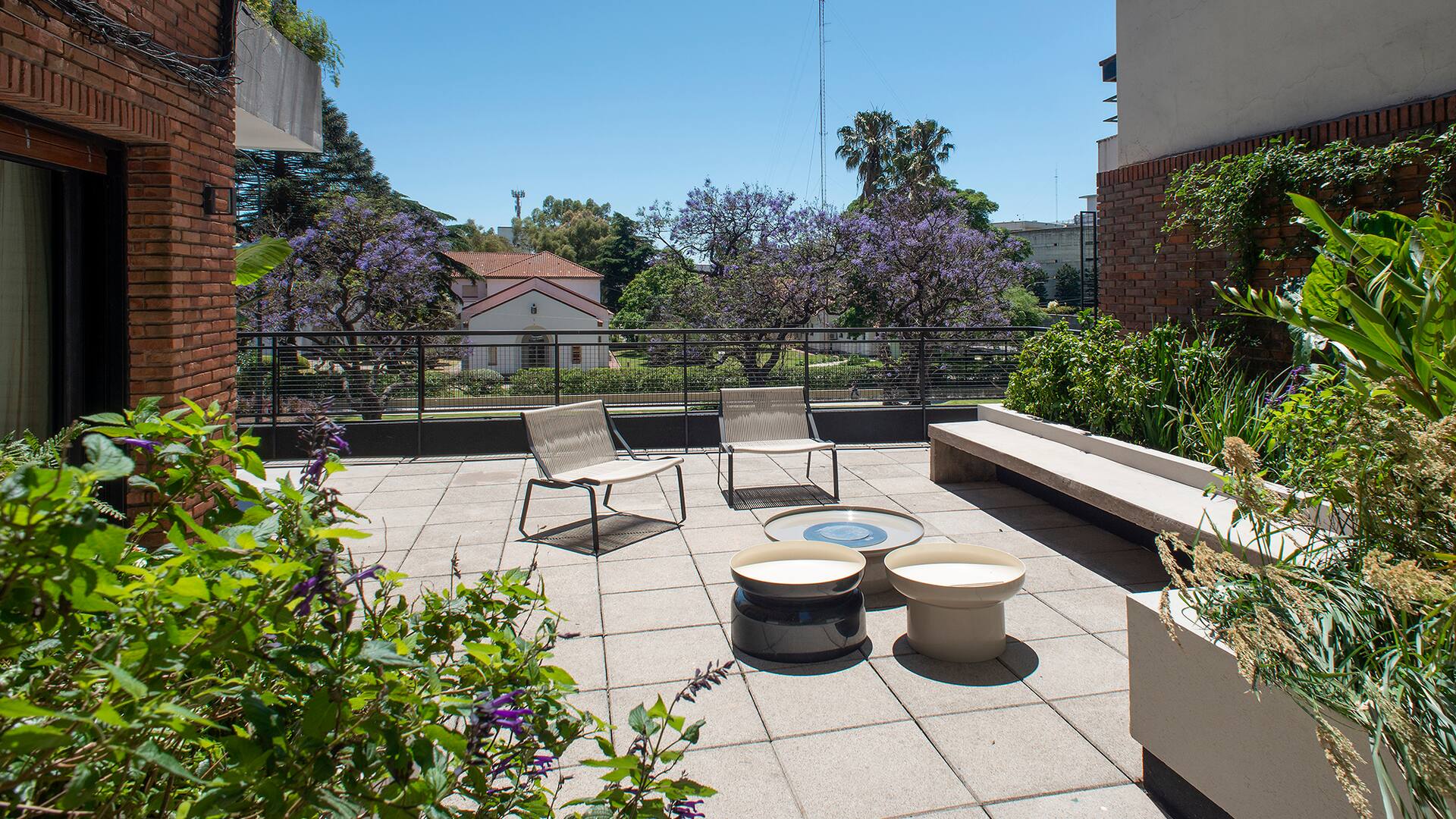Terraza Alcorta, un oasis en medio de la ciudad.