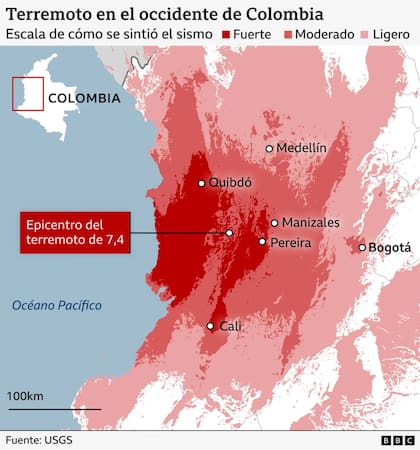Terremoto en el occidente de Colombia