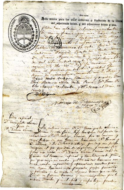 Testamento Manuel Belgrano