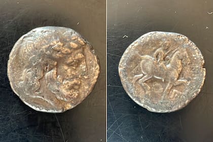 Tetradracma de Macedonia, datado del año 320 antes de Cristo