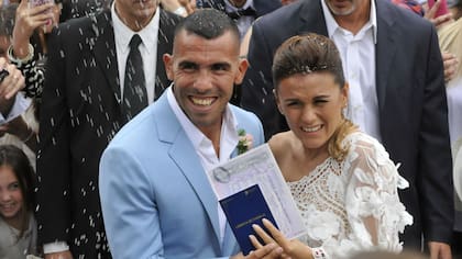 Tevez cuando se casó el jueves