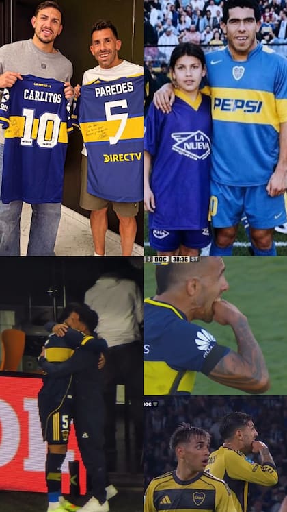 Tevez fue etiquetado por una cuenta fan y decidió repostear sus encuentros y similitudes con Paredes