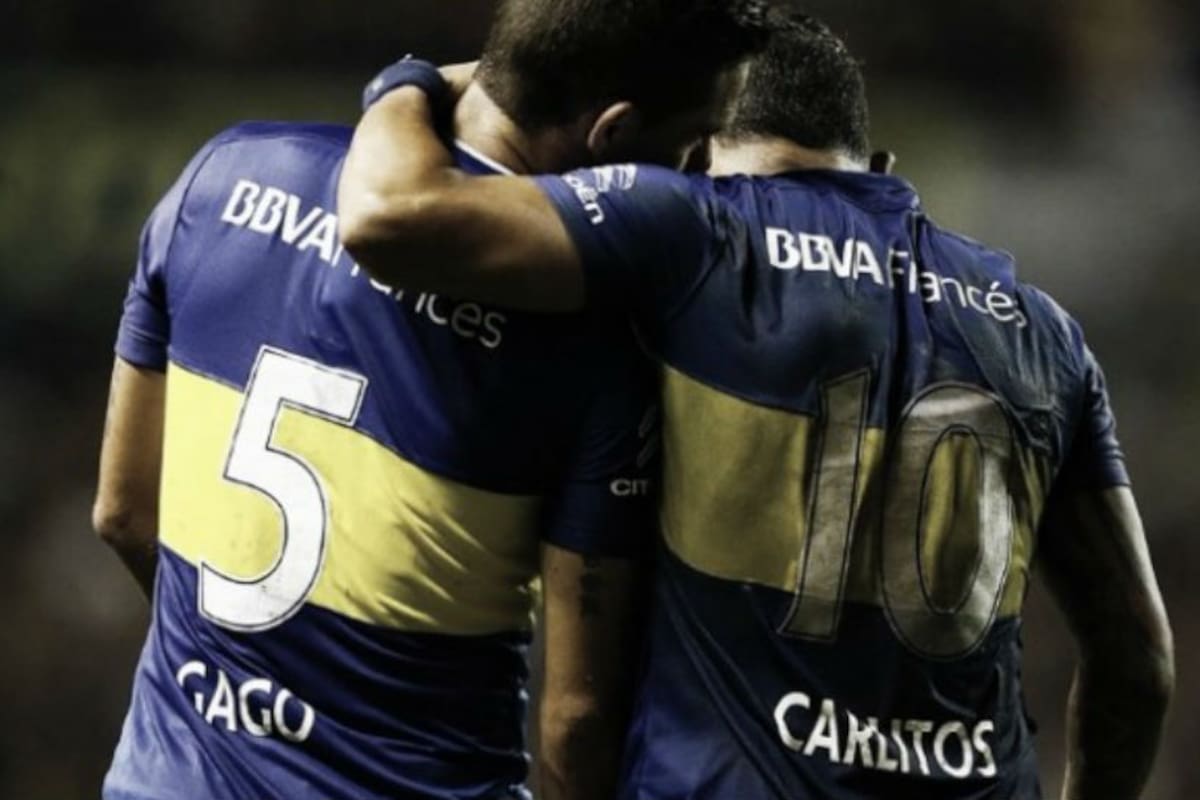 Tevez y Gago, juntos