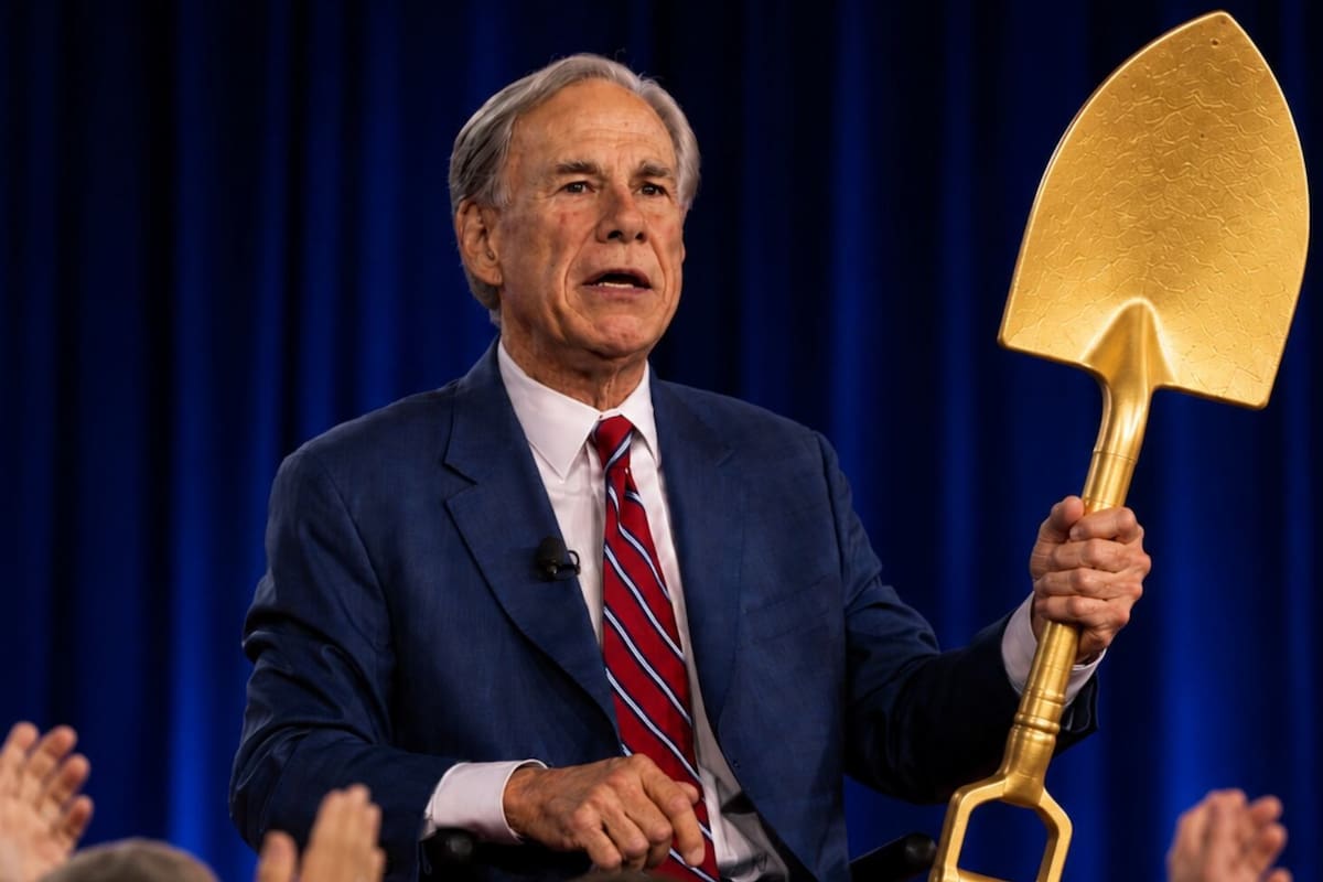 Texas ganó un nuevo premio Pala de Oro por su inversión empresarial y Greg Abbott celebró