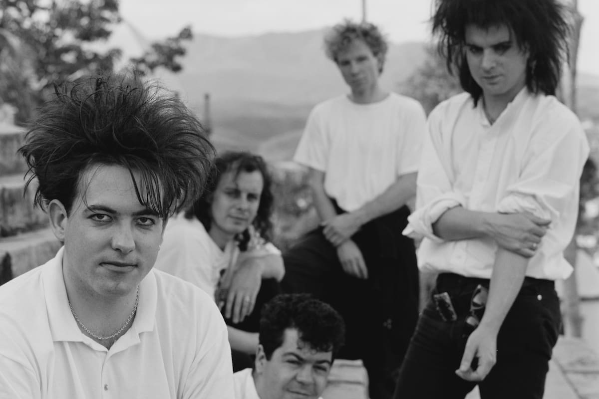 The Cure en Brasil, en marzo de 1987, escala posterior a su paso desenfrenado y caótico por Argentina (Photo by Michael Putland/Getty Images)