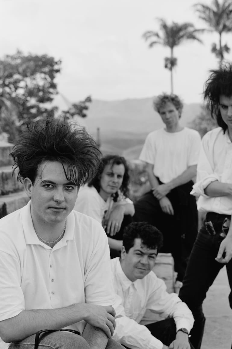 The Cure en Brasil, en marzo de 1987, escala posterior a su paso desenfrenado y caótico por Argentina (Photo by Michael Putland/Getty Images)